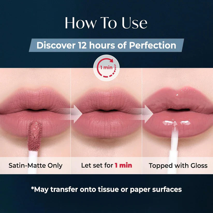 Herbivoren Dual-Tone Dual-Ended Liquid Lipstick, Matte & Gloss Two-Tip Lip Color