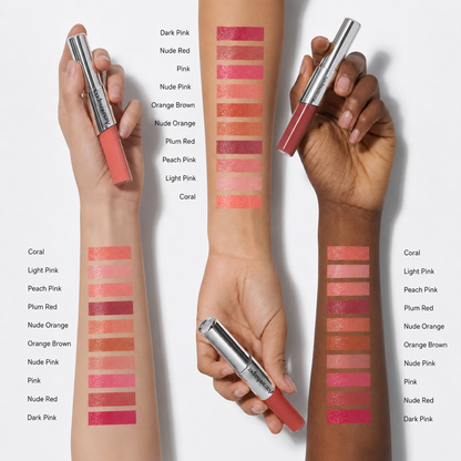 Herbivoren Dual-Tone Dual-Ended Liquid Lipstick, Matte & Gloss Two-Tip Lip Color